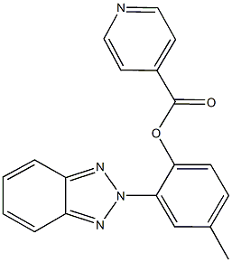 2-(2H-1,2,3-benzotriazol-2-yl)-4-methylphenyl isonicotinate Struktur