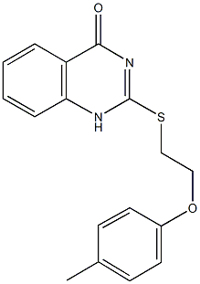 2-{[2-(4-methylphenoxy)ethyl]sulfanyl}-4(1H)-quinazolinone Struktur