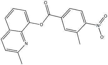 2-methyl-8-quinolinyl 4-nitro-3-methylbenzoate Struktur