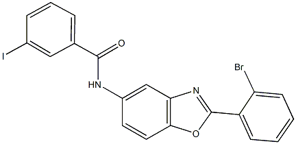 N-[2-(2-bromophenyl)-1,3-benzoxazol-5-yl]-3-iodobenzamide Struktur