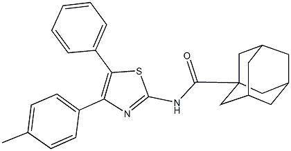 N-[4-(4-methylphenyl)-5-phenyl-1,3-thiazol-2-yl]-1-adamantanecarboxamide Struktur