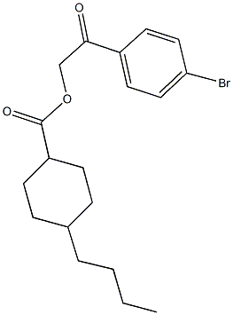 2-(4-bromophenyl)-2-oxoethyl 4-butylcyclohexanecarboxylate Struktur