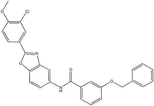 3-(benzyloxy)-N-[2-(3-chloro-4-methoxyphenyl)-1,3-benzoxazol-5-yl]benzamide Struktur