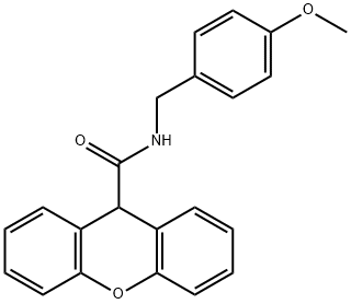 N-(4-methoxybenzyl)-9H-xanthene-9-carboxamide Struktur