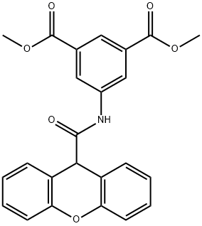 dimethyl 5-[(9H-xanthen-9-ylcarbonyl)amino]isophthalate Struktur