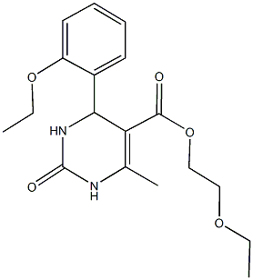 2-ethoxyethyl 4-(2-ethoxyphenyl)-6-methyl-2-oxo-1,2,3,4-tetrahydro-5-pyrimidinecarboxylate Struktur