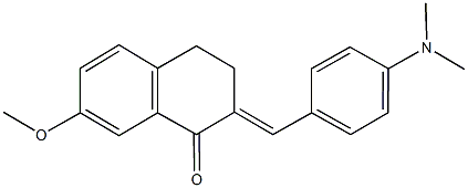 2-[4-(dimethylamino)benzylidene]-7-methoxy-3,4-dihydro-1(2H)-naphthalenone Struktur