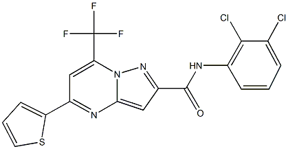 N-(2,3-dichlorophenyl)-5-(2-thienyl)-7-(trifluoromethyl)pyrazolo[1,5-a]pyrimidine-2-carboxamide Struktur