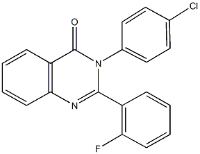 3-(4-chlorophenyl)-2-(2-fluorophenyl)-4(3H)-quinazolinone Struktur