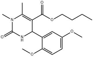 butyl 4-(2,5-dimethoxyphenyl)-1,6-dimethyl-2-oxo-1,2,3,4-tetrahydro-5-pyrimidinecarboxylate Struktur