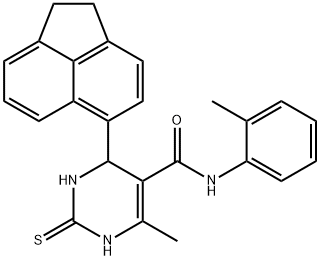 4-(1,2-dihydro-5-acenaphthylenyl)-6-methyl-N-(2-methylphenyl)-2-thioxo-1,2,3,4-tetrahydro-5-pyrimidinecarboxamide Struktur