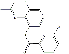 2-methyl-8-quinolinyl 3-methoxybenzoate Struktur