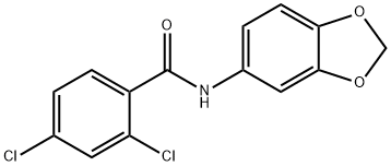 N-(1,3-benzodioxol-5-yl)-2,4-dichlorobenzamide Struktur