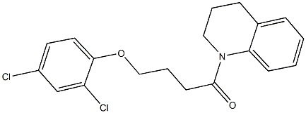 1-[4-(2,4-dichlorophenoxy)butanoyl]-1,2,3,4-tetrahydroquinoline Struktur