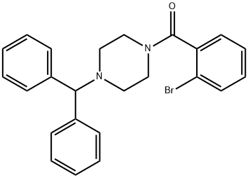 1-benzhydryl-4-(2-bromobenzoyl)piperazine Struktur