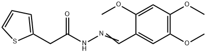 2-(2-thienyl)-N'-(2,4,5-trimethoxybenzylidene)acetohydrazide Struktur