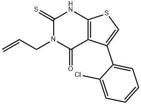 3-allyl-5-(2-chlorophenyl)-2-thioxo-2,3-dihydrothieno[2,3-d]pyrimidin-4(1H)-one Struktur