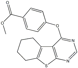 methyl 4-(5,6,7,8-tetrahydro[1]benzothieno[2,3-d]pyrimidin-4-yloxy)benzoate Struktur