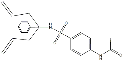 N-(4-{[(1-allyl-1-phenyl-3-butenyl)amino]sulfonyl}phenyl)acetamide Struktur