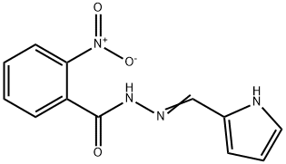 2-nitro-N'-(1H-pyrrol-2-ylmethylene)benzohydrazide Struktur