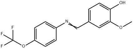 2-methoxy-4-({[4-(trifluoromethoxy)phenyl]imino}methyl)phenol Struktur