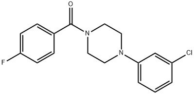 1-(3-chlorophenyl)-4-(4-fluorobenzoyl)piperazine Struktur