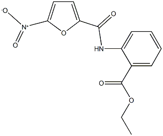 ethyl 2-[({5-nitrofuran-2-yl}carbonyl)amino]benzoate Struktur