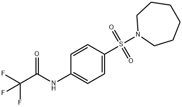 N-[4-(1-azepanylsulfonyl)phenyl]-2,2,2-trifluoroacetamide Struktur