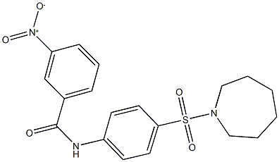 N-[4-(1-azepanylsulfonyl)phenyl]-3-nitrobenzamide Struktur