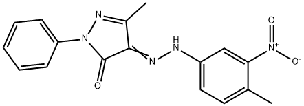 3-methyl-1-phenyl-1H-pyrazole-4,5-dione 4-({3-nitro-4-methylphenyl}hydrazone) Struktur