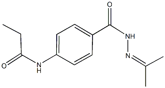 N-(4-{[2-(1-methylethylidene)hydrazino]carbonyl}phenyl)propanamide Struktur