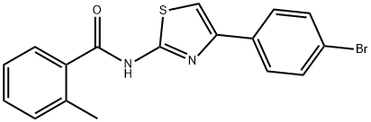 N-[4-(4-bromophenyl)-1,3-thiazol-2-yl]-2-methylbenzamide Struktur