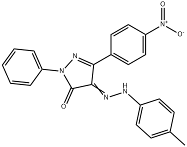 3-{4-nitrophenyl}-1-phenyl-1H-pyrazole-4,5-dione 4-[(4-methylphenyl)hydrazone] Struktur