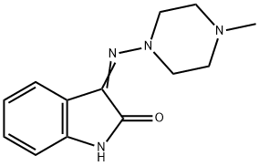 3-[(4-methyl-1-piperazinyl)imino]-1,3-dihydro-2H-indol-2-one Struktur