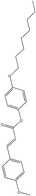 4-(octyloxy)phenyl 3-(4-methoxyphenyl)acrylate Struktur