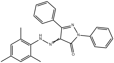 1,3-diphenyl-1H-pyrazole-4,5-dione 4-(mesitylhydrazone) Struktur