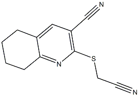 2-[(cyanomethyl)sulfanyl]-5,6,7,8-tetrahydro-3-quinolinecarbonitrile Struktur