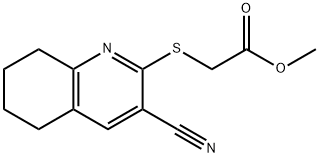 methyl [(3-cyano-5,6,7,8-tetrahydro-2-quinolinyl)sulfanyl]acetate Struktur