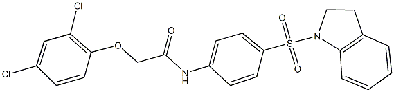 2-(2,4-dichlorophenoxy)-N-[4-(2,3-dihydro-1H-indol-1-ylsulfonyl)phenyl]acetamide Struktur