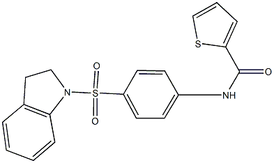 N-[4-(2,3-dihydro-1H-indol-1-ylsulfonyl)phenyl]-2-thiophenecarboxamide Struktur