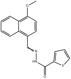 N'-[(4-methoxy-1-naphthyl)methylene]-2-thiophenecarbohydrazide Struktur