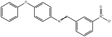 N-(3-nitrobenzylidene)-4-phenoxyaniline Struktur