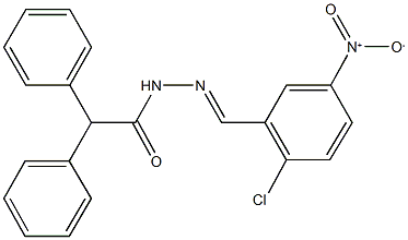 N'-{2-chloro-5-nitrobenzylidene}-2,2-diphenylacetohydrazide Struktur