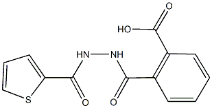 2-{[2-(2-thienylcarbonyl)hydrazino]carbonyl}benzoic acid Struktur