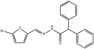 N'-[(5-bromo-2-thienyl)methylene]-2,2-diphenylacetohydrazide Struktur