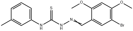 5-bromo-2,4-dimethoxybenzaldehyde N-(3-methylphenyl)thiosemicarbazone Struktur