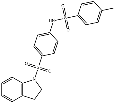 N-[4-(2,3-dihydro-1H-indol-1-ylsulfonyl)phenyl]-4-methylbenzenesulfonamide Struktur