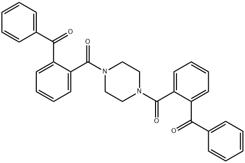 (2-{[4-(2-benzoylbenzoyl)-1-piperazinyl]carbonyl}phenyl)(phenyl)methanone Struktur