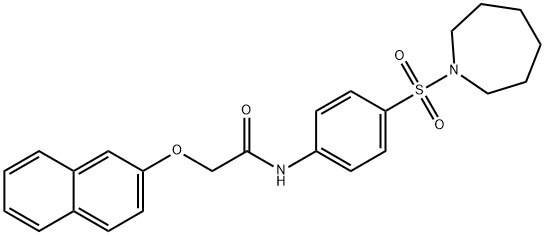 N-[4-(1-azepanylsulfonyl)phenyl]-2-(2-naphthyloxy)acetamide Struktur