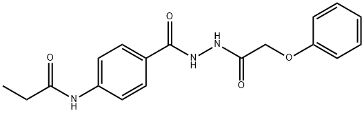 N-(4-{[2-(phenoxyacetyl)hydrazino]carbonyl}phenyl)propanamide Struktur